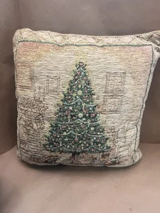 Vintage Dan Morris Christmas Elegance 17” Square Tapestry Throw Accent Pillow - Bild 1 von 5