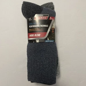 Calze termiche uomo Dickies Blue Crew Performance misto lana 3 paia scarpa S:6-12 - Foto 1 di 9