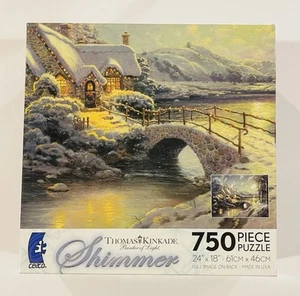Thomas Kinkade Shimmer 750 Piece Puzzle - Portrait of Light - Sealed box - Picture 1 of 5