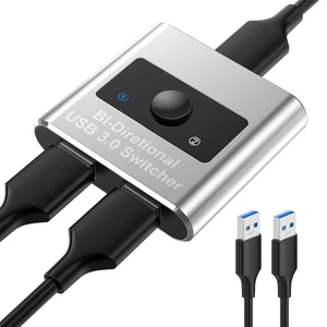 USB 3.0 Switch 2PC, Bidirektional USB Umschalter 2 in 1 Out / 1 in 2 Out, USB Sw - Bild 1 von 12