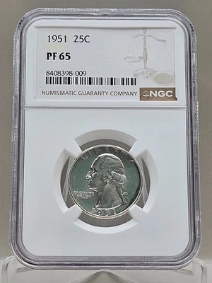 1951 Washington Quarter Gem Proof NGC PF 65 - Image 1 of 4