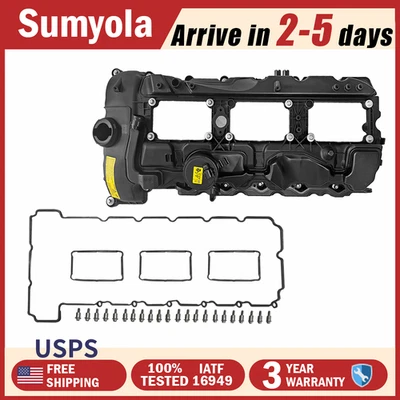 11127570292 Cylinder Head Engine Valve Cover For BMW 2011-2014 X3 X5 X6 335i N55 - Image 1 of 4