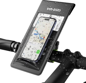 Waterproof Bike Phone Holder 360° Rotating Mount Fits 4.6"–6.8" Smartphones - Picture 1 of 7