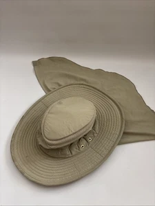 Tilley Endurables Bonnie Hat Olive Green Cotton Neck Cover - Picture 1 of 7