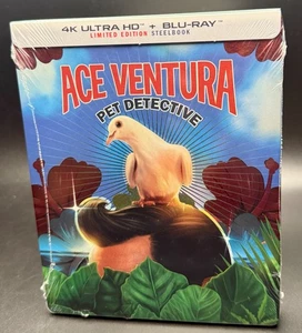 ACE VENTURA PET DETECTIVE SHOUT! EXCLUSIVE 4K UHD BLU-RAY STEELBOOK NEW & SEALED - Picture 1 of 17