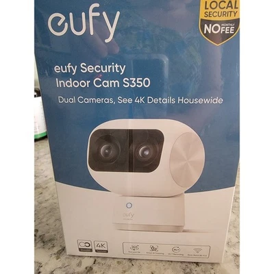 Eufy Security Indoor Cam S350 Dual 4K Camera AI Human Pet Detection NiB - Image 1 of 4