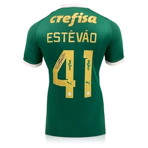 Estêvão Willian Signed Palmeiras 2024-25 Home Football Shirt - Picture 1 of 3