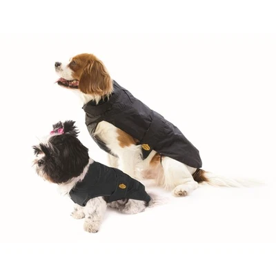 Fashion Dog Regenmantel für Hunde Schwarz - Hundemantel Regen Mantel wasserdicht