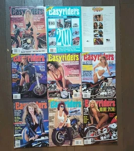 Vintage EASYRIDERS Magazine Lot of 9 from 1990 w/ David Mann art READ - Picture 1 of 5