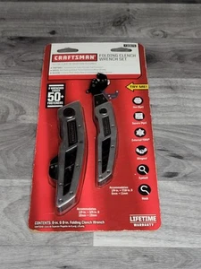 Craftsman Tools 30879 Folding Foldible Clench Wrench Set 6” & 8” New Sealed - Picture 1 of 2
