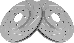 Front Performance Brake Rotors Set Premium G-Coated Cross Drilled &... - Bild 1 von 8