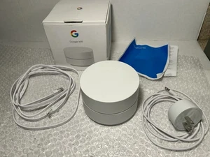 Router de punto de malla Google WiFi AC1200 - GJ2CQ en caja con cables probados 1500 pies cuadrados - Imagen 1 de 6
