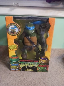 2002 Giant Teenage Mutant Ninja Turtles 12" Playmates Leonardo Leo VINTAGE LESEN - Bild 1 von 7