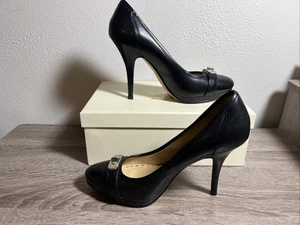 Authentische Coach Damen 8 B schwarz High Heel Pumps charakteristisches Muster - Bild 1 von 14