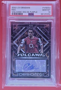 2023 Obsidian Eduardo César Daud Gaspar EDU Volcanic Sig EE purple /50 VSED PSA - Picture 1 of 4