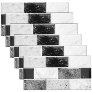 6 Blatt Backsplash Stick on Fliesen abziehen und Aufkleber Wanddeko - Bild 1 von 17