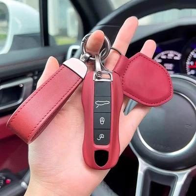 ABS Red Car Remote Smart Key Case Cover For Porsche Panamera Macan 911 Cayenne - Изображение 1 из 4