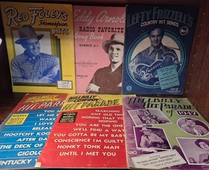 Lot-6 vintage cowboy & country western sheet music magazines-1940s-50s-(Elvis) - Picture 1 of 1