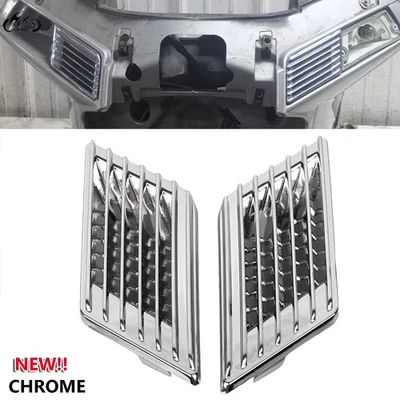 Par de rejillas de ventilación de carenado cromado izquierdo derecho para Honda Goldwing 1200 84-87 GL1200 Foto 1 de 4