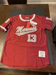 Derek Jeter Headgear Classics Embroidered #13 High School Baseball Jersey Mens M - Picture 1 of 6