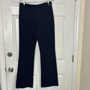 TORY BURCH Anzughose dunkelblau Wolle Größe 10 seitlicher Reißverschluss goldene Hardware Stretch - Bild 1 von 11