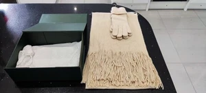 Harrods Scarf And Gloves Set, Boxed, Beige Brand New - Picture 1 of 11