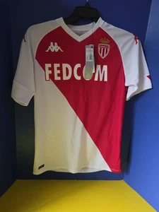 KAPPA AS Monaco FC 2020 2021 Home Jersey Men's M 3118ZPW - New With Tags - Picture 1 of 10