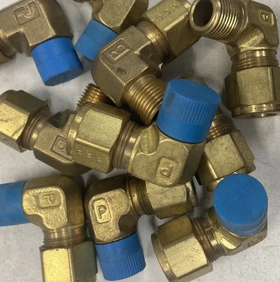 Codo de latón Parker CPI / A-Lok: 8-6 CBZ Foto 1 de 4