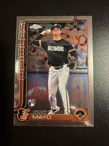 2025 Topps Chrome Coby Mayo Rookie RC #120 ORIOLES - Picture 1 of 2
