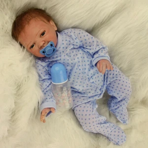 22" Real LifeLike Reborn Baby Dolls Vinyl Silicone Realistic Newborn Boy Doll UK - Picture 1 of 5