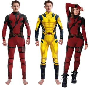 Wolverine & Deadpool Cosplay Jumpsuit Costume for Men & Women | Halloween Party - Picture 1 of 10