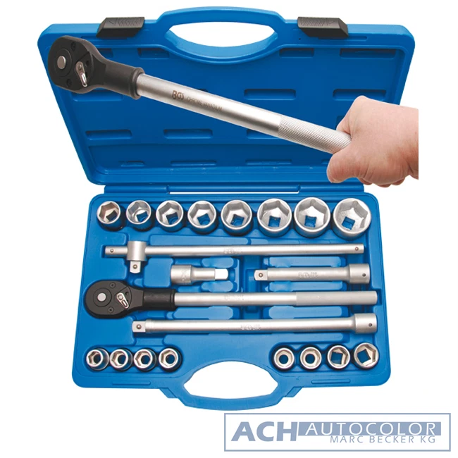 Cassetta 21pz.chiavi a bussola Esag. 3/4 - codice Bgs1207 BGS Officina