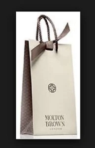 Molton Brown Gift Bag x 2 -  11" x 6" x 3" with Grey ribbon Beautiful Brand new - Picture 1 of 1