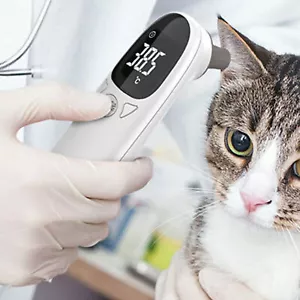 Veterinary Electronic Thermometer LCD Digital Animal Thermometer For Cats Dog - Picture 1 of 12