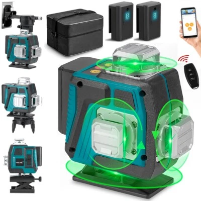 HGLINE 4D 16 LINEE LIVELLA LASER TRACCIATORE AUTOLIVELLANTE 360° ROTAZIONE LINEA VERDE