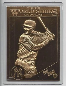 Paul O'Neill 1998 Danbury Mint Sealed 22 kt Gold Card # 19 Yankees - Picture 1 of 1