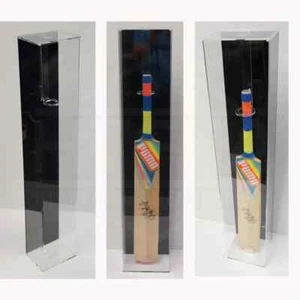 Full Size Cricket Bat Acrylic Display Case Black Back Finish Bbl Australia - Picture 1 of 1