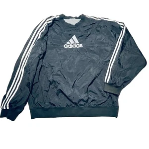 De Colección Adidas Pullover Negro Gris Cremallera Lateral XXL Y2K Hombre’s Cortavientos Cuello Redondo - Imagen 1 de 10