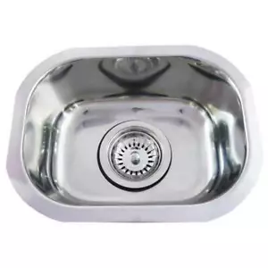 Small Bar Single Bowl Inset Kitchen SINK Stainless Steel Tub CM2 10L 315x240x115 - Bild 1 von 11