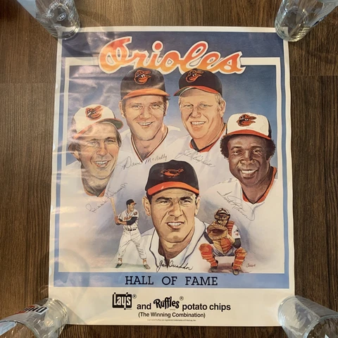 VTG Baltimore Orioles Hall Of Fame SGA Brooks Boog Frank Rare Poster Cover