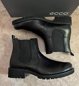 ECCO Elaina Women’s Chelsea Boots Size 40 Black Leather Ankle Bootie New