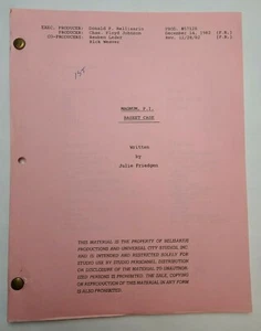 MAGNUM, P.I. / Julie Friedgen 1982 TV Drehbuch, Jo Pruden, Dana Hill "Basket Case" - Bild 1 von 11