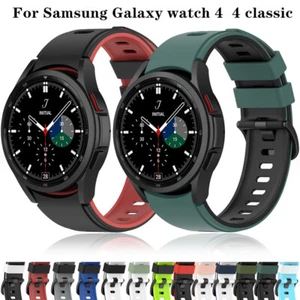 Band Silicone For Samsung Galaxy Watch 6 Classic 5 Pro 4 44mm Sport Correa Strap - Foto 1 di 31