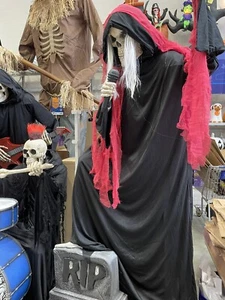 Lowes Halloween Haunted Living 7ft Bluetooth Reaper Band LED Singer Animatronic - Picture 1 of 8