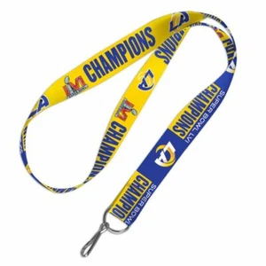 LOS ANGELES RAMS SUPER BOWL CHAMPIONS LANYARD KEY CHAIN 1" WIDTH 20" LENGTH NFL - Picture 1 of 1