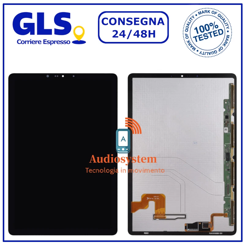 Samsung Schermo LCD con Vetro Touchscreen per Samsung Galaxy Tab S7 - Nero (8058480861064)