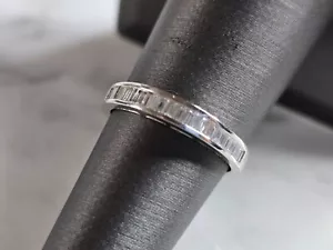 Anello Diamanti Donna Vintage Estate 14K Oro Bianco 2,5g E7813 - Foto 1 di 6