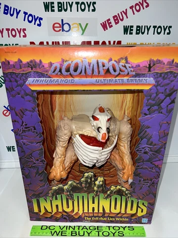 Vintage D Compose Inhumanoids 14"Tall Action Figure Hasbro 1986 NEW SEALED 🔥 Cover