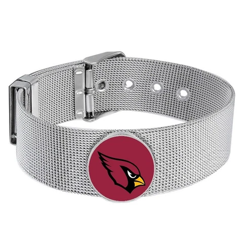 Arizona Cardinals Mens Womens Silver Adjustable Bracelet w Gift Pkg D6 Cover