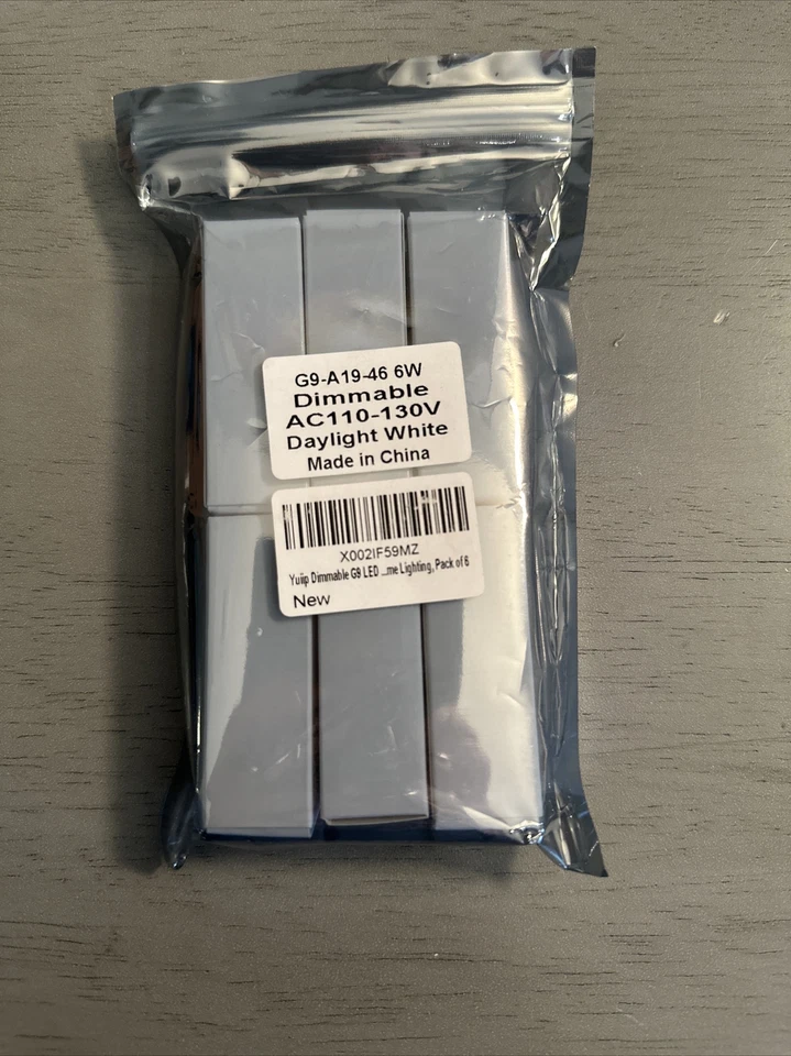 6pcs Dimmable G9 Led Bulbs DAYLIGHT 6watt 110-130V - Image 1 of 2